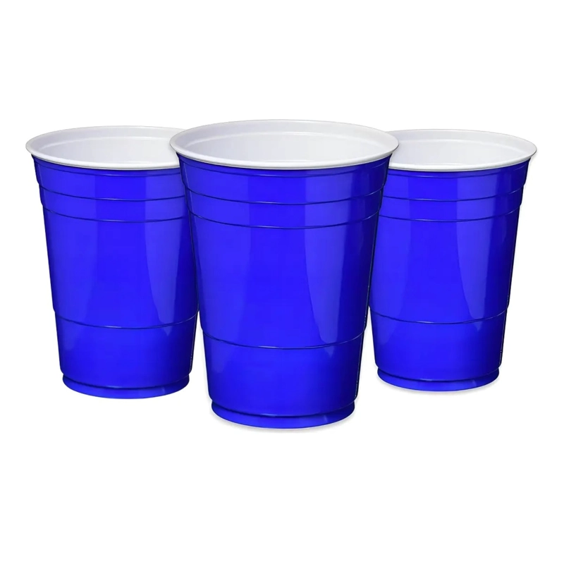PACK X 4 VASOS BICOLOR 500CC AZUL 10 UNID. – BIG PARTY - 2