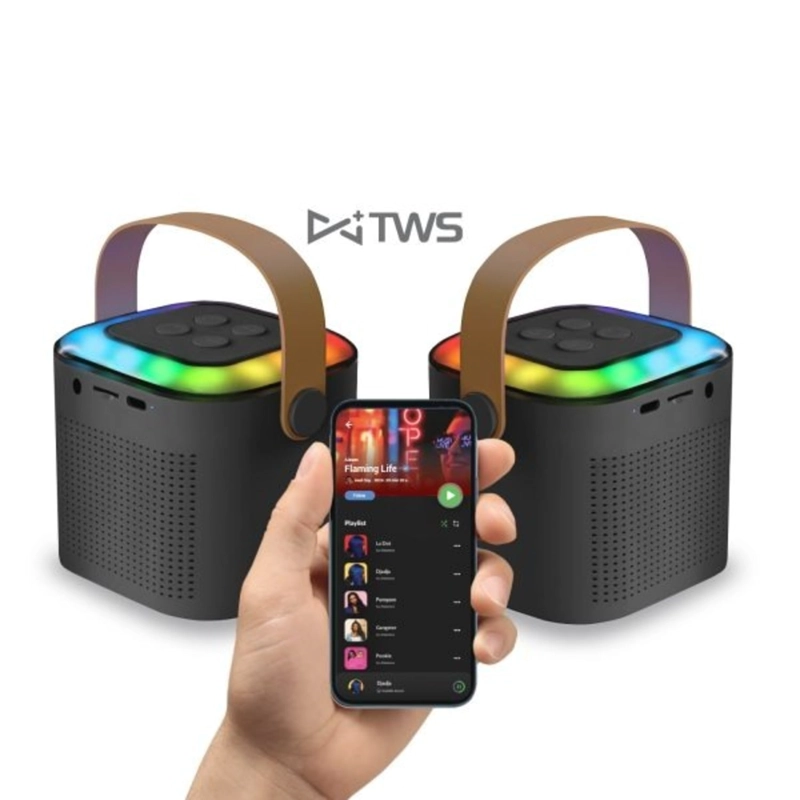 9390 – MLAB KARAOKE MY LIL FIRST SINGER CON LUZ RGB 1 MICROFONO INALAMBRICO BLACK - 5