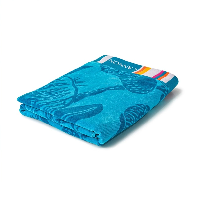 TOALLA DE PLAYA 420GR. 100×180 CM. JACQUARD / GUAYABA – CANNON - 1