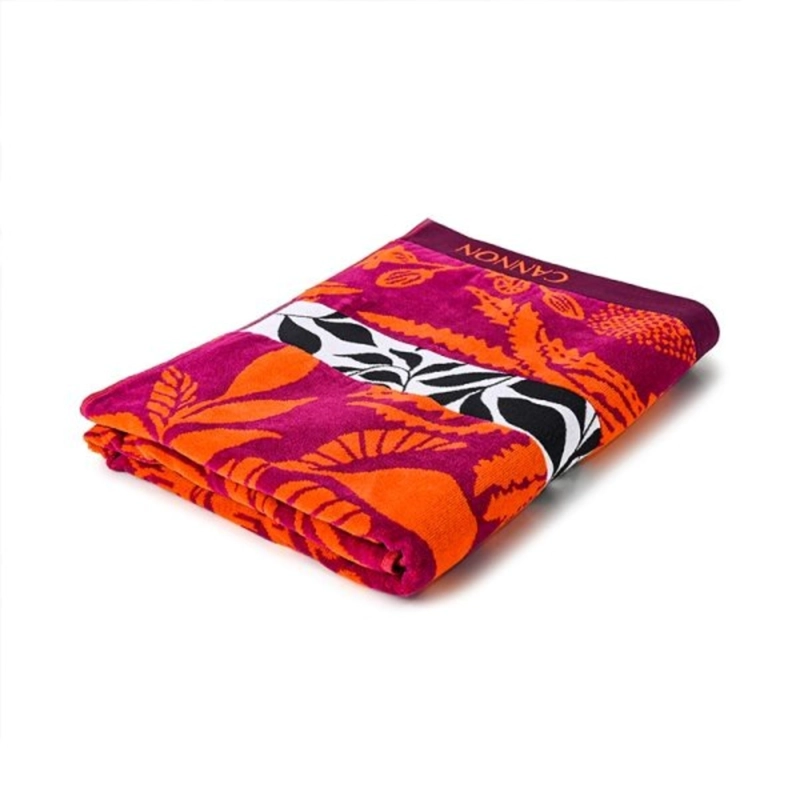 TOALLA DE PLAYA 420GR. 100×180 CM. JACQUARD / PALMA – CANNON - 1