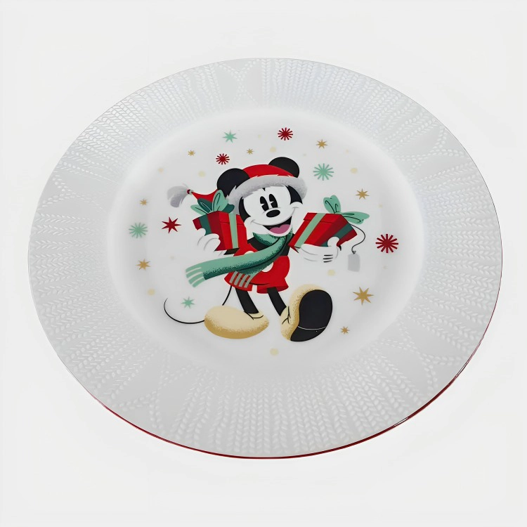 PACK 3 PLATOS GRANDE TEXTURA CHALECO NAVIDAD DISNEY CLASSIC - 1