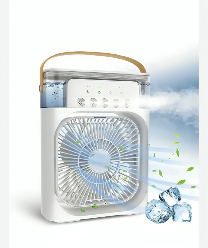 MINI VENTILADOR DE ESCRITORIO HUMIDIFICADOR RECARGABLE - 1