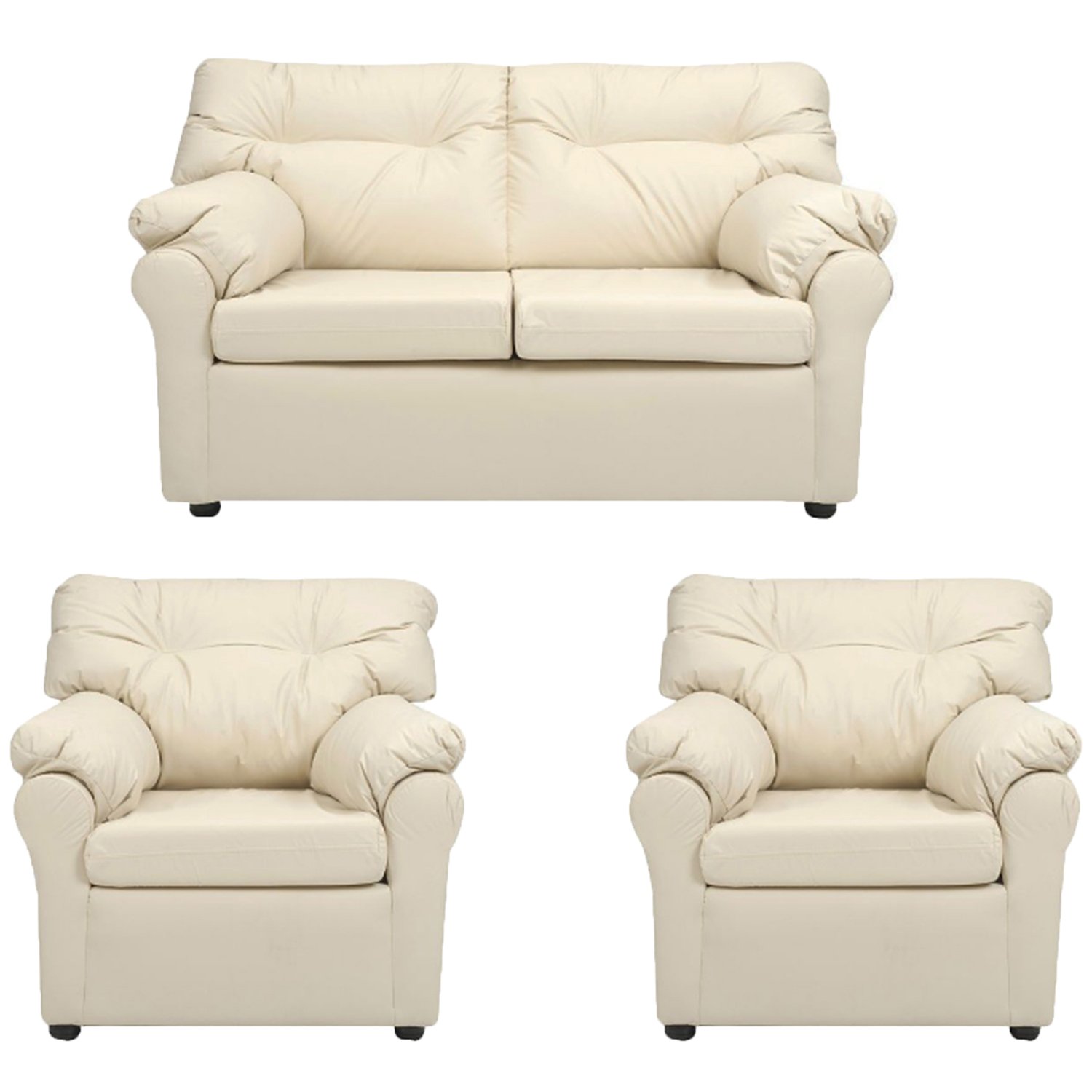 LIVING MUEBLES AMÉRICA 211 CUERO BEIGE - 1