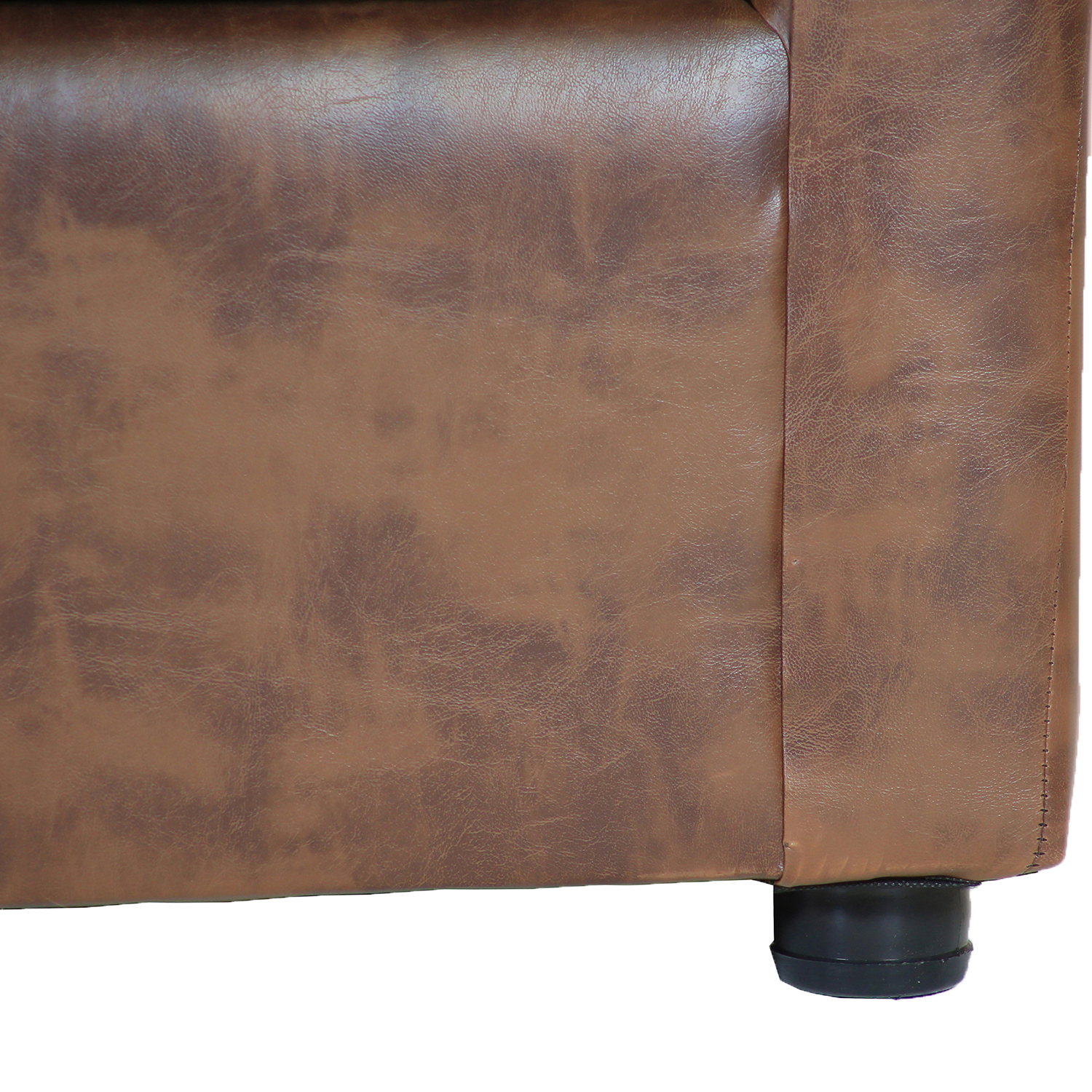 LIVING MUEBLES AMÉRICA 211 CUERO CARAMELO - 4