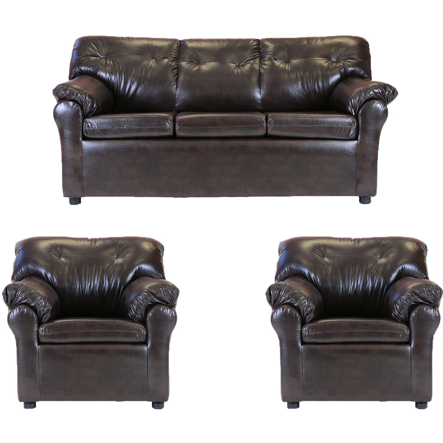 LIVING MUEBLES AMÉRICA 311 CUERO CAFÉ MORO - 1