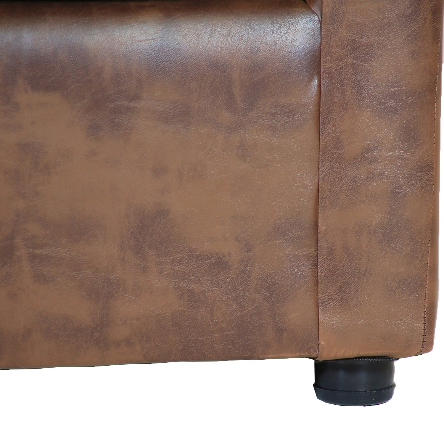 LIVING MUEBLES AMÉRICA 32 CUERO CARAMELO - 4
