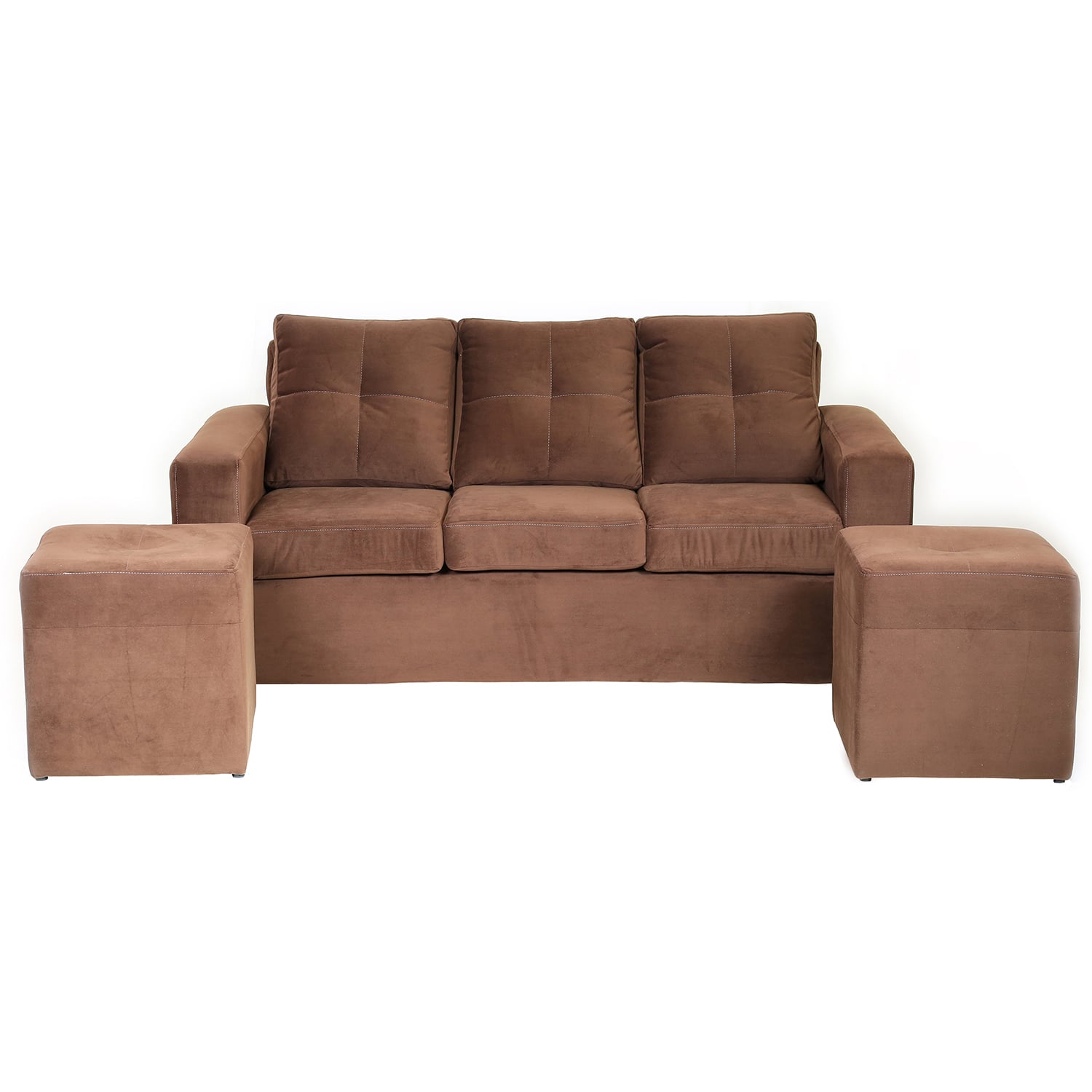 LIVING MUEBLES AMÉRICA EMILIA FELPA CHOCOLATE - 1