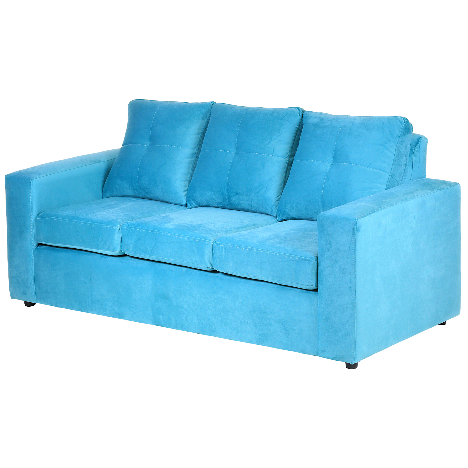 LIVING MUEBLES AMÉRICA EMILIA FELPA TURQUESA - 2