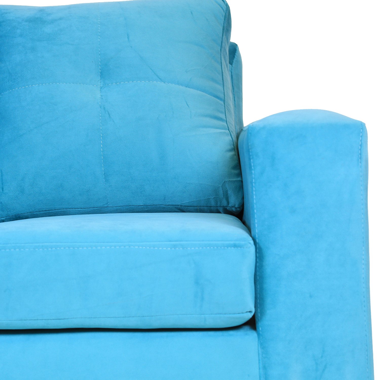 LIVING MUEBLES AMÉRICA EMILIA FELPA TURQUESA - 4