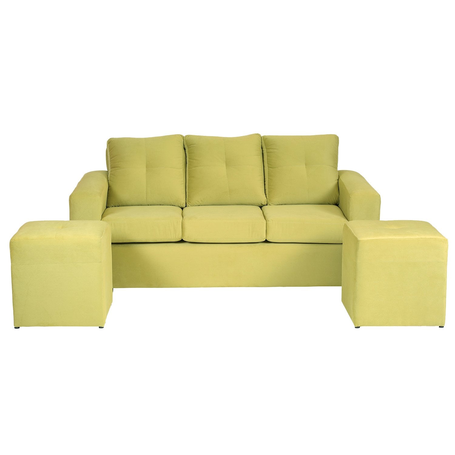 LIVING MUEBLES AMÉRICA EMILIA FELPA PISTACHO - 1