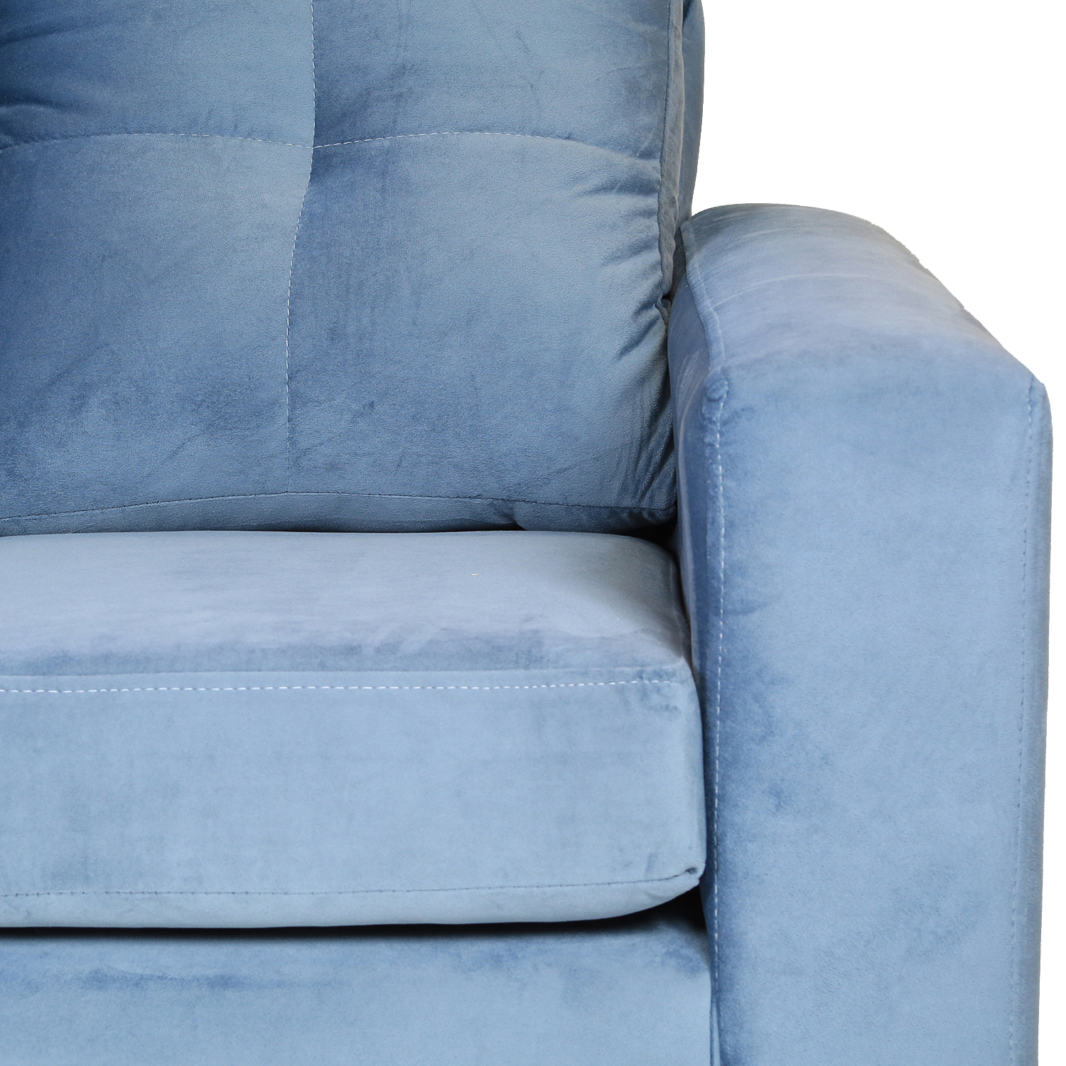 LIVING MUEBLES AMÉRICA EMILIA FELPA AZUL PETROLEO - 4