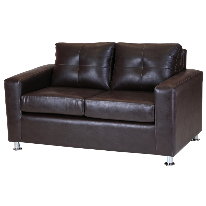 SOFÁ MUEBLES AMÉRICA FACUNDO 2 CUERPOS CAFÉ MORO - 2