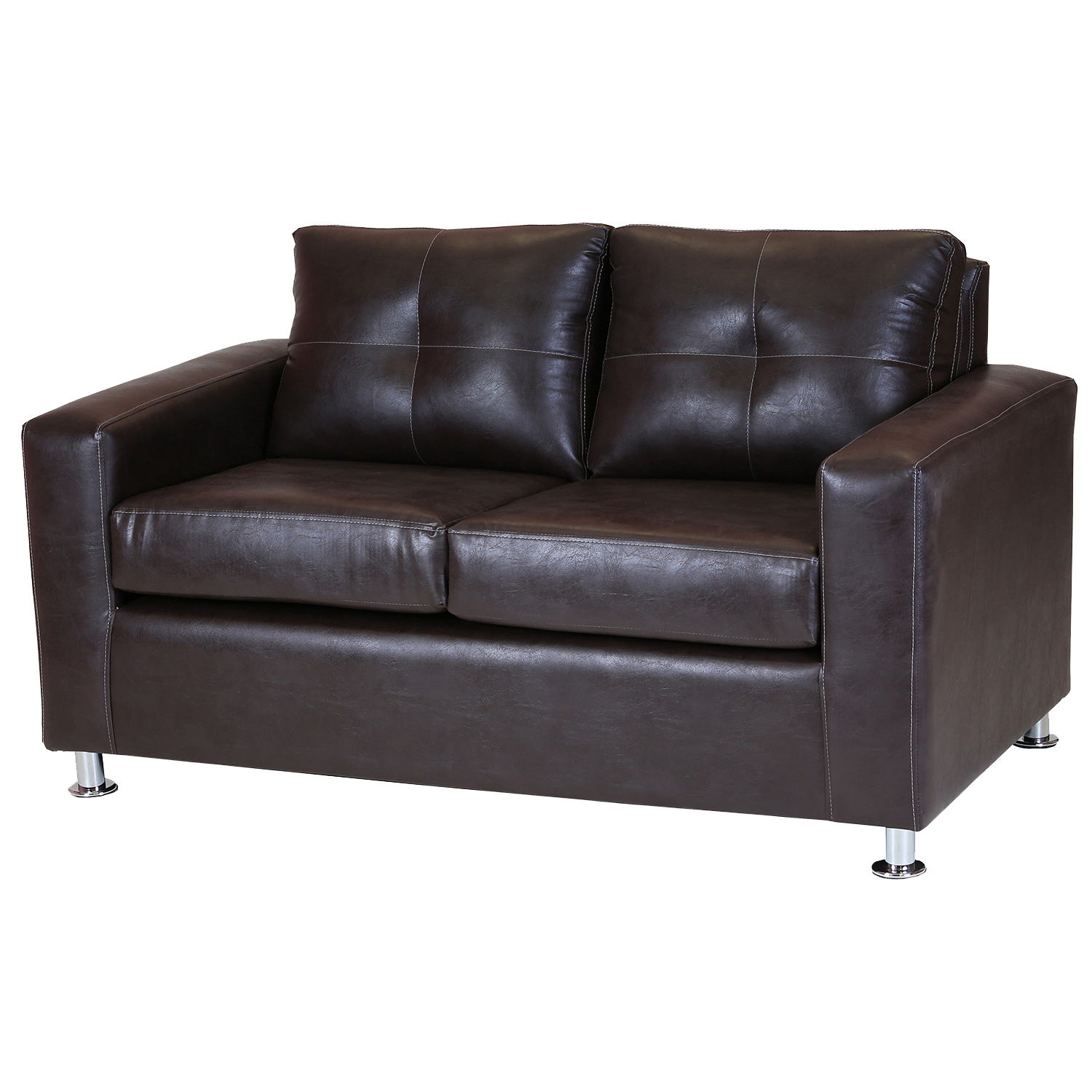 SOFÁ MUEBLES AMÉRICA FACUNDO 2 CUERPOS CAFÉ MORO - 2