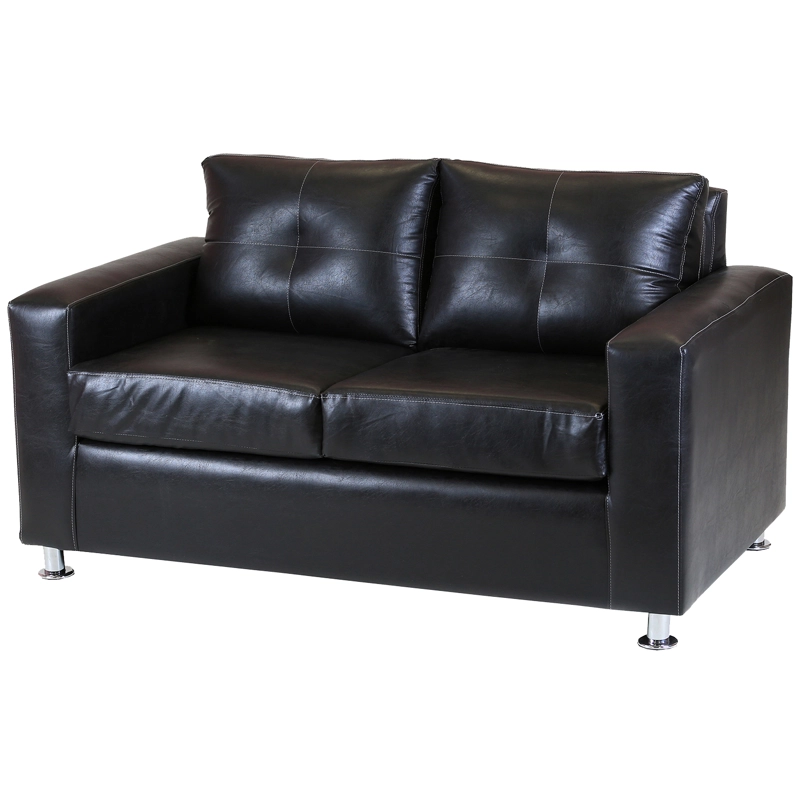 SOFÁ MUEBLES AMÉRICA FACUNDO 2 CUERPOS NEGRO - 2