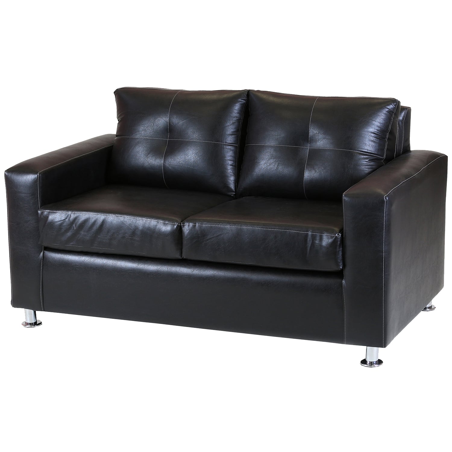 SOFÁ MUEBLES AMÉRICA FACUNDO 2 CUERPOS NEGRO - 2