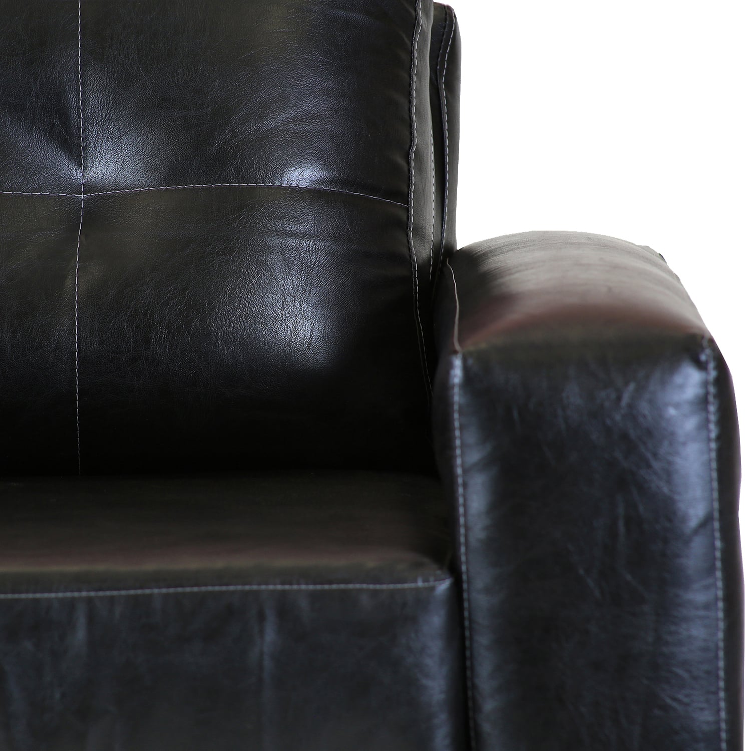 SOFÁ MUEBLES AMÉRICA FACUNDO 2 CUERPOS NEGRO - 4