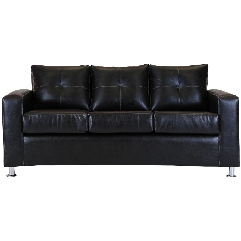 SOFÁ MUEBLES AMÉRICA FACUNDO 3 CUERPOS NEGRO - 1