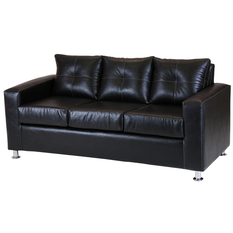SOFÁ MUEBLES AMÉRICA FACUNDO 3 CUERPOS NEGRO - 2