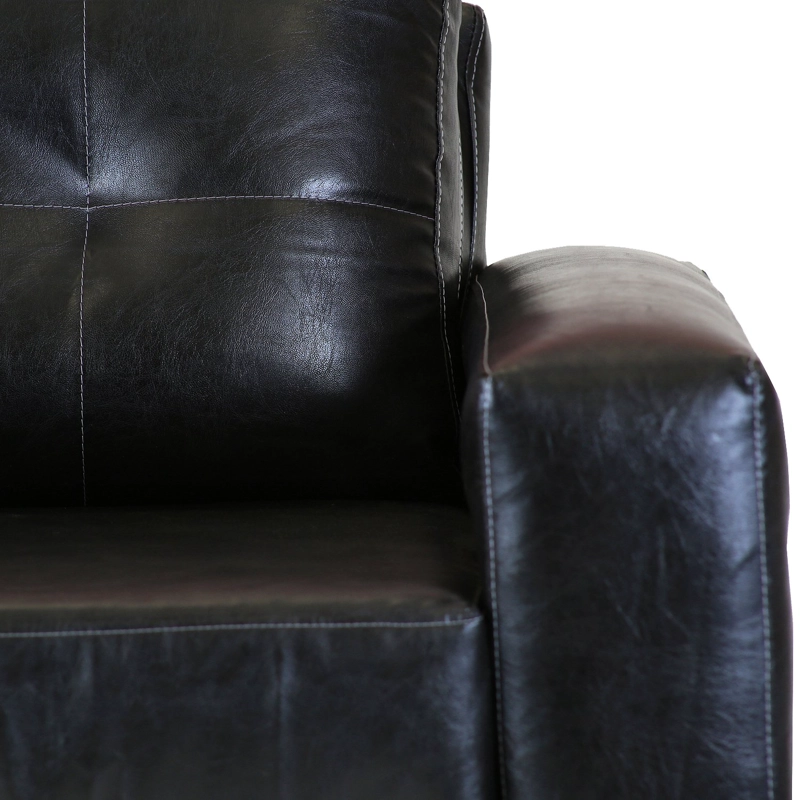 SOFÁ MUEBLES AMÉRICA FACUNDO 3 CUERPOS NEGRO - 4