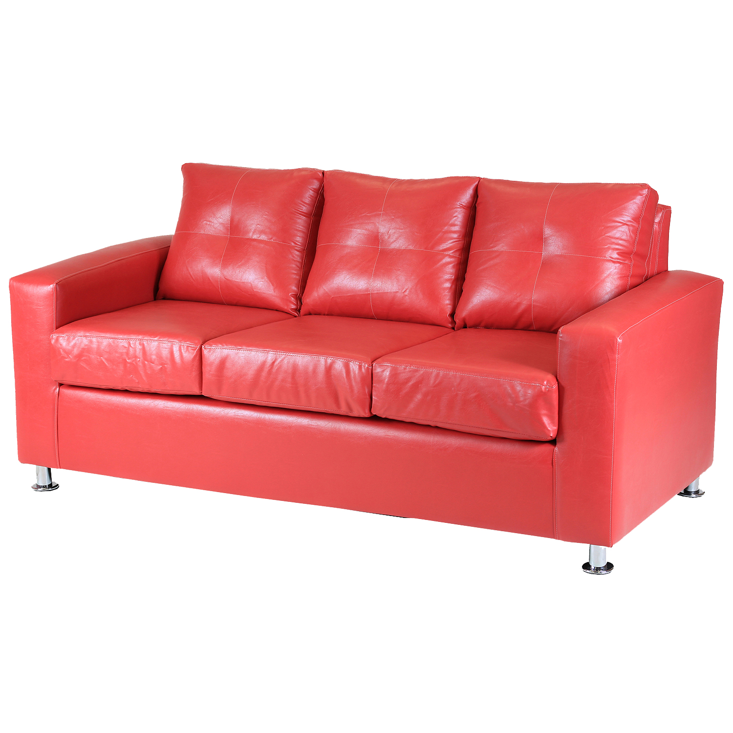 SOFÁ MUEBLES AMÉRICA FACUNDO 3 CUERPOS ROJO - 2