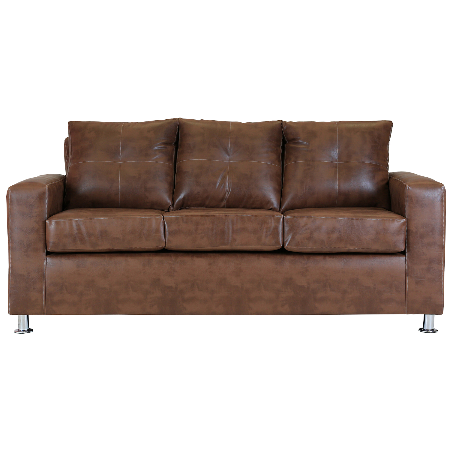 SOFÁ MUEBLES AMÉRICA FACUNDO 3 CUERPOS CARAMELO - 1