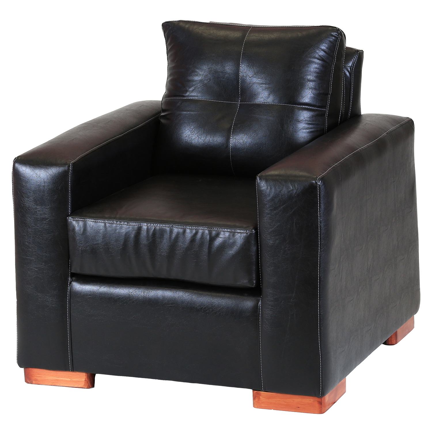 SOFÁ MUEBLES AMÉRICA FRANCO 1 CUERPO NEGRO - 2