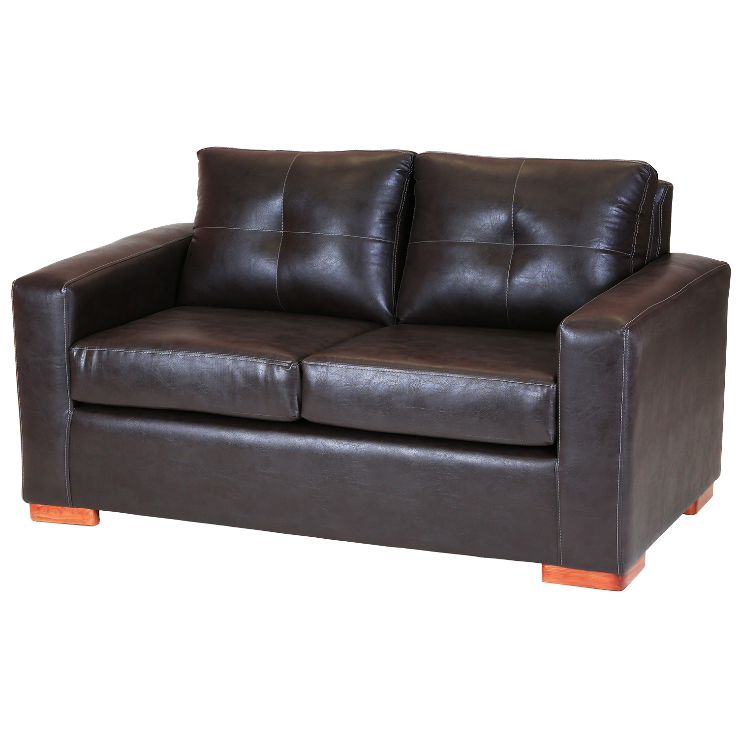 SOFÁ MUEBLES AMÉRICA FRANCO 2 CUERPOS CAFÉ MORO - 2