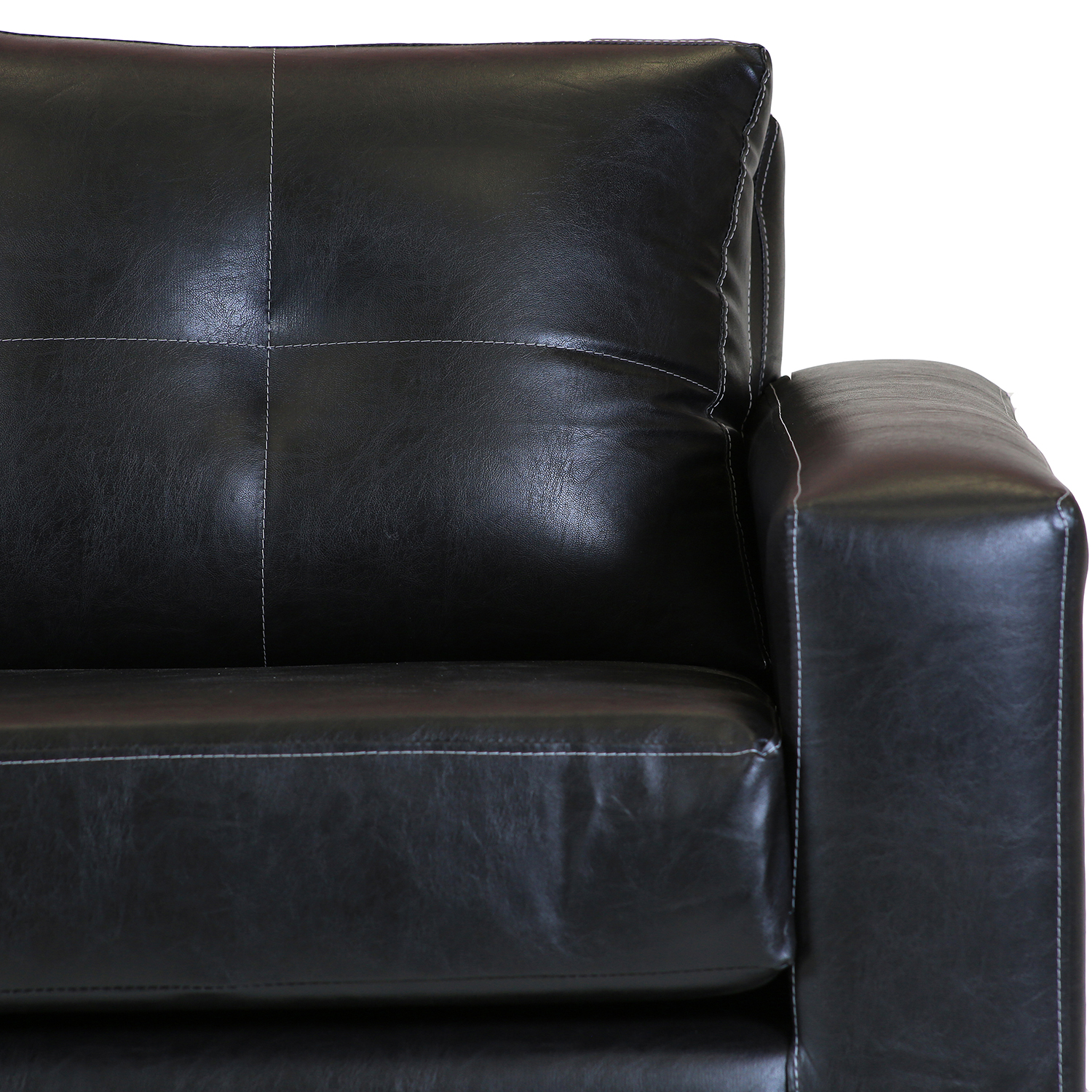 SOFÁ MUEBLES AMÉRICA FRANCO 2 CUERPOS NEGRO - 4