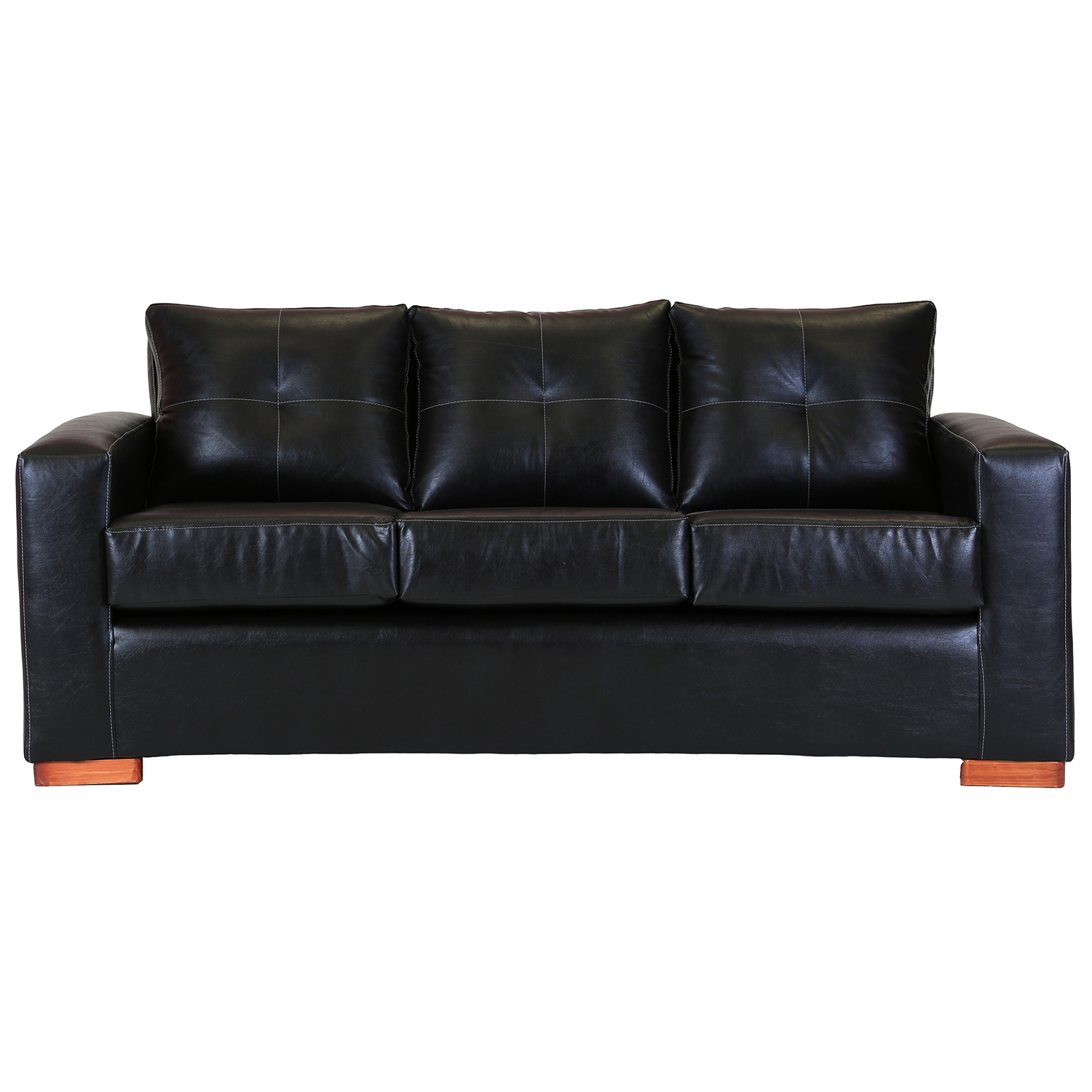 SOFÁ MUEBLES AMÉRICA FRANCO 3 CUERPOS NEGRO - 1