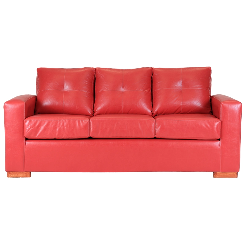 SOFÁ MUEBLES AMÉRICA FRANCO 3 CUERPOS ROJO - 1