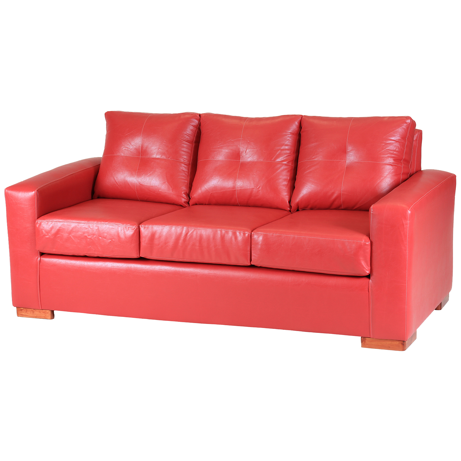 SOFÁ MUEBLES AMÉRICA FRANCO 3 CUERPOS ROJO - 2