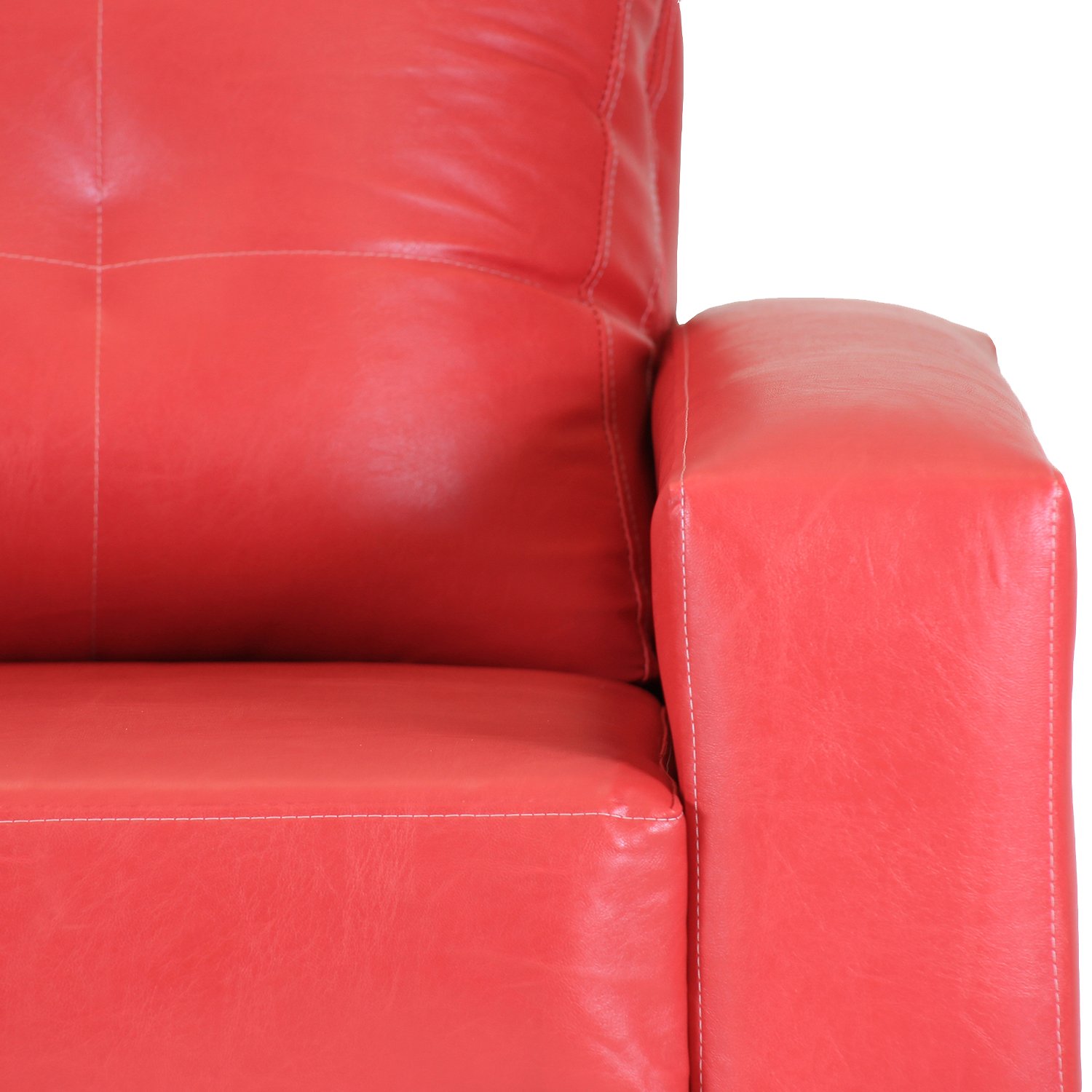 SOFÁ MUEBLES AMÉRICA FRANCO 3 CUERPOS ROJO - 4