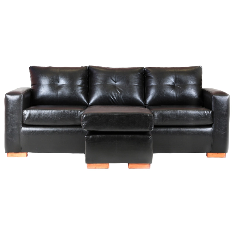 SECCIONAL MUEBLES AMÉRICA MAGIC 4 CUERPOS NEGRO MULTIPOSICIONES - 3