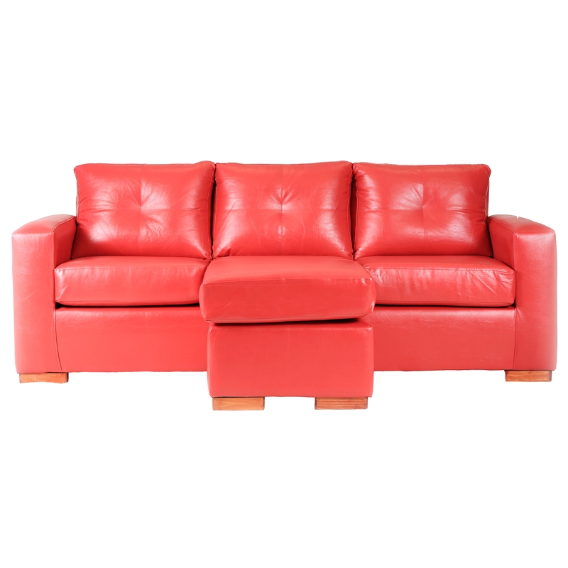 SECCIONAL MUEBLES AMÉRICA MAGIC 4 CUERPOS ROJO MULTIPOSICIONES - 3