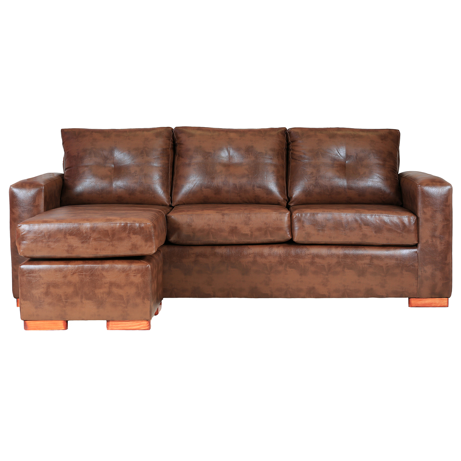 SECCIONAL MUEBLES AMÉRICA MAGIC 4 CUERPOS CARAMELO MULTIPOSICIONES - 1