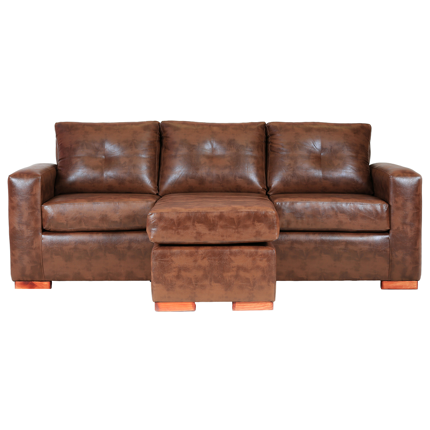 SECCIONAL MUEBLES AMÉRICA MAGIC 4 CUERPOS CARAMELO MULTIPOSICIONES - 3