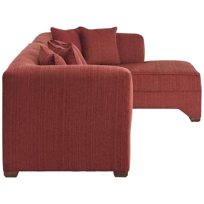 SECCIONAL MUEBLES AMÉRICA METROPOLITAN DERECHO 5 CUERPOS CHENILLE SANDIA - 3