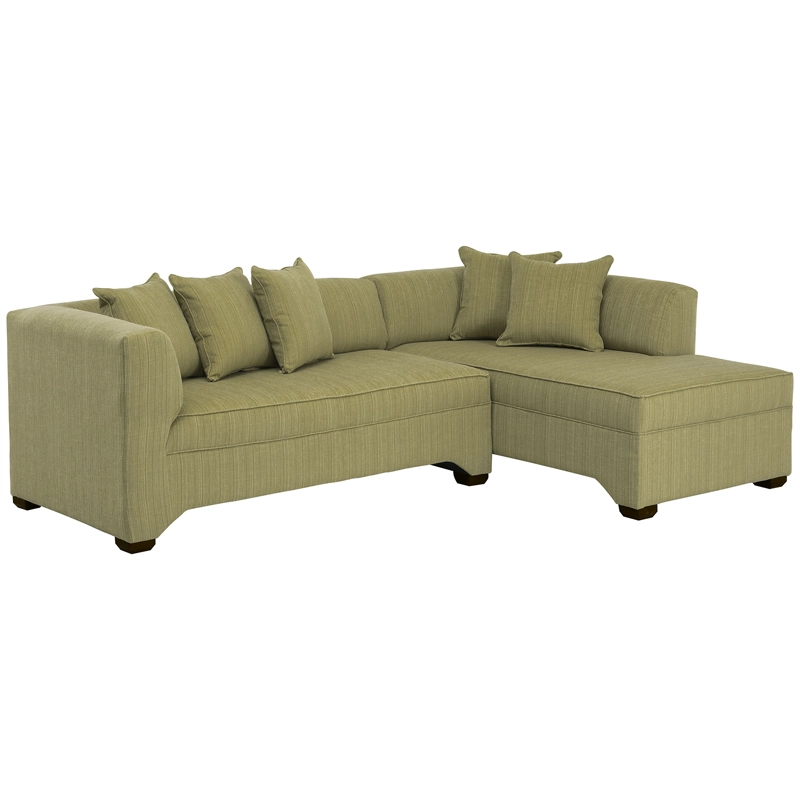 SECCIONAL MUEBLES AMÉRICA METROPOLITAN DERECHO 5 CUERPOS CHENILLE VERDE - 2