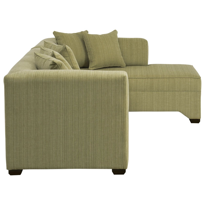 SECCIONAL MUEBLES AMÉRICA METROPOLITAN DERECHO 5 CUERPOS CHENILLE VERDE - 3