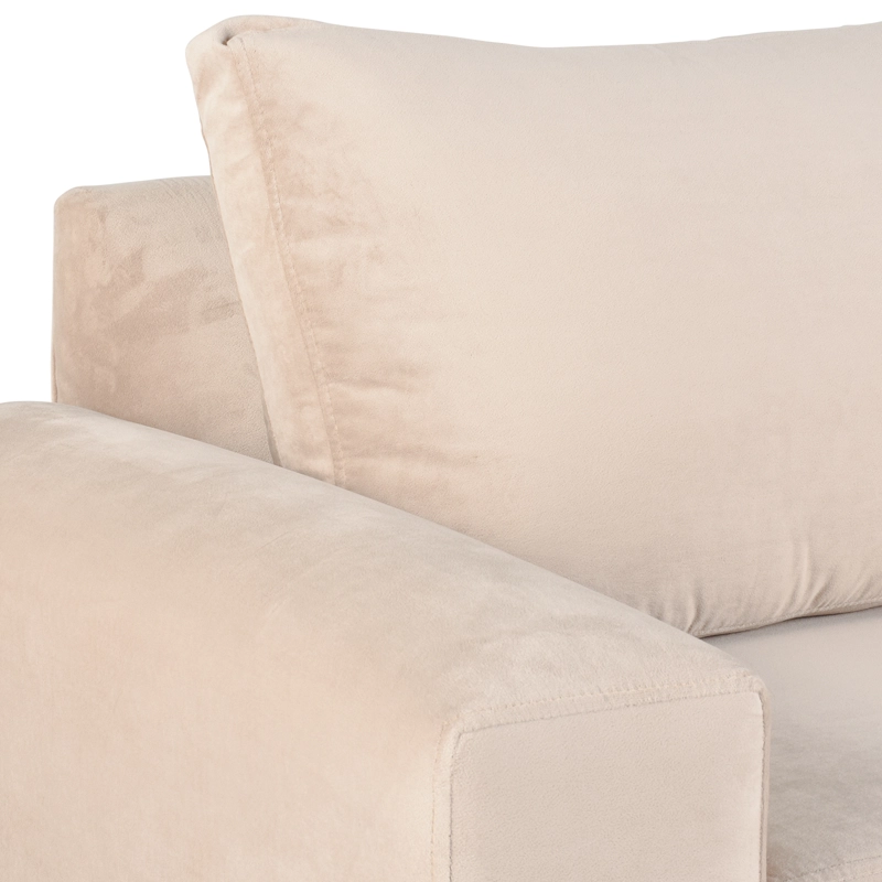 SOFÁ MUEBLES AMÉRICA NEO 3 CUERPOS FELPA BEIGE - 3