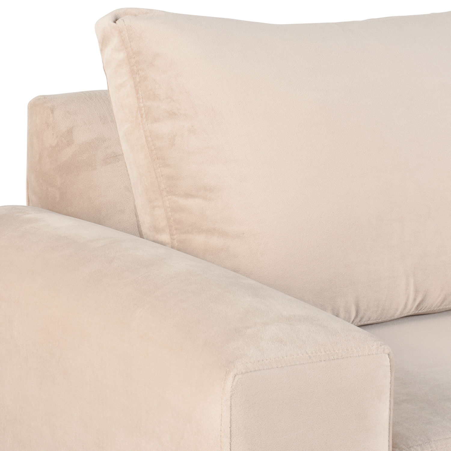 SOFÁ MUEBLES AMÉRICA NEO 3 CUERPOS FELPA BEIGE - 3