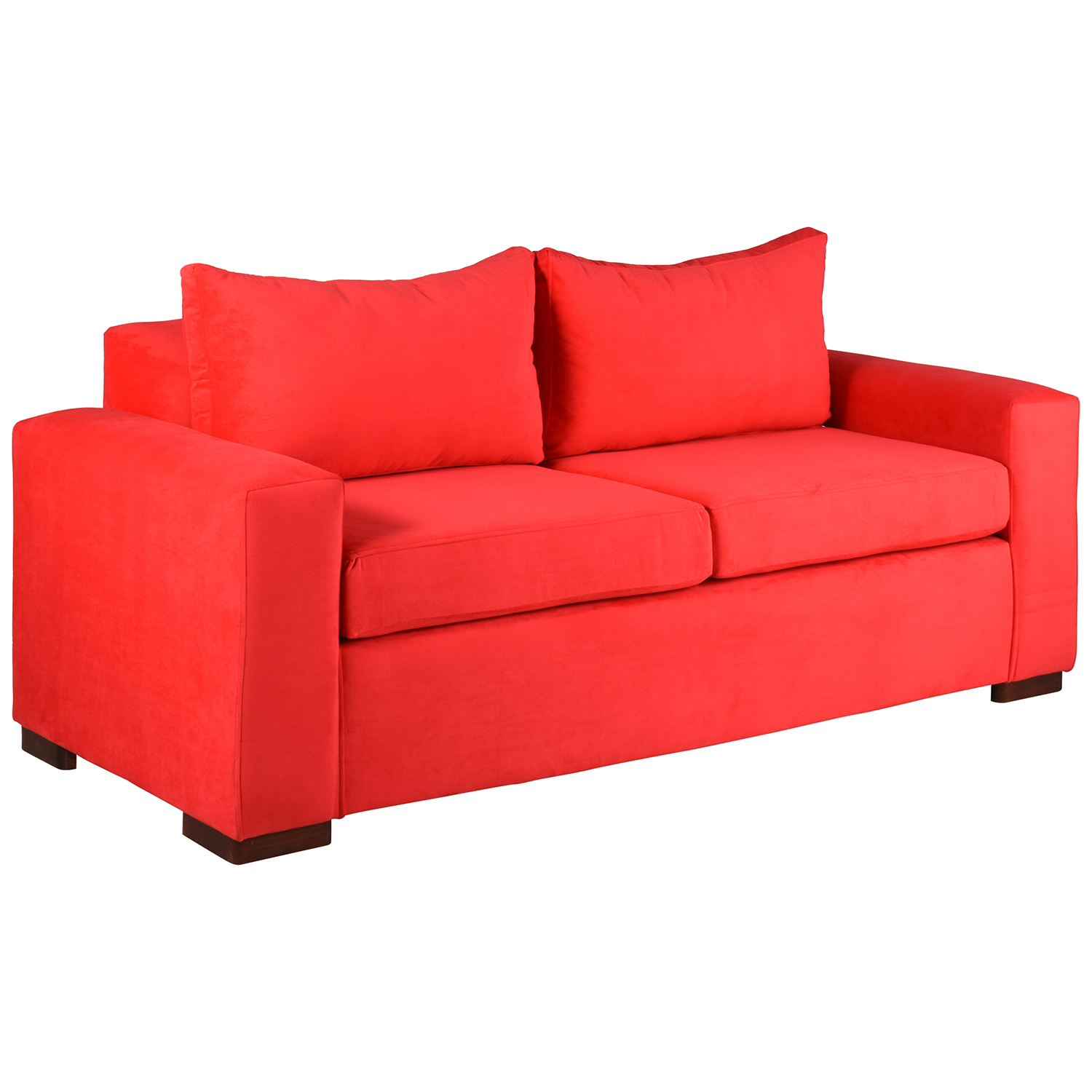 SOFÁ MUEBLES AMÉRICA NEO 3 CUERPOS FELPA ROJO - 2