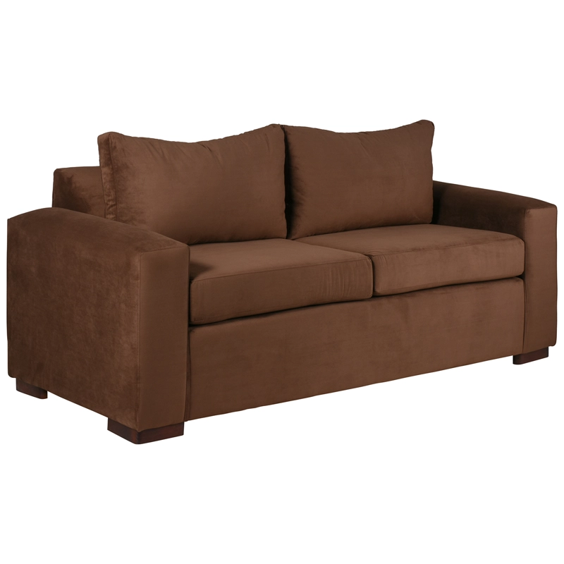 SOFÁ MUEBLES AMÉRICA NEO 3 CUERPOS FELPA CHOCO - 2