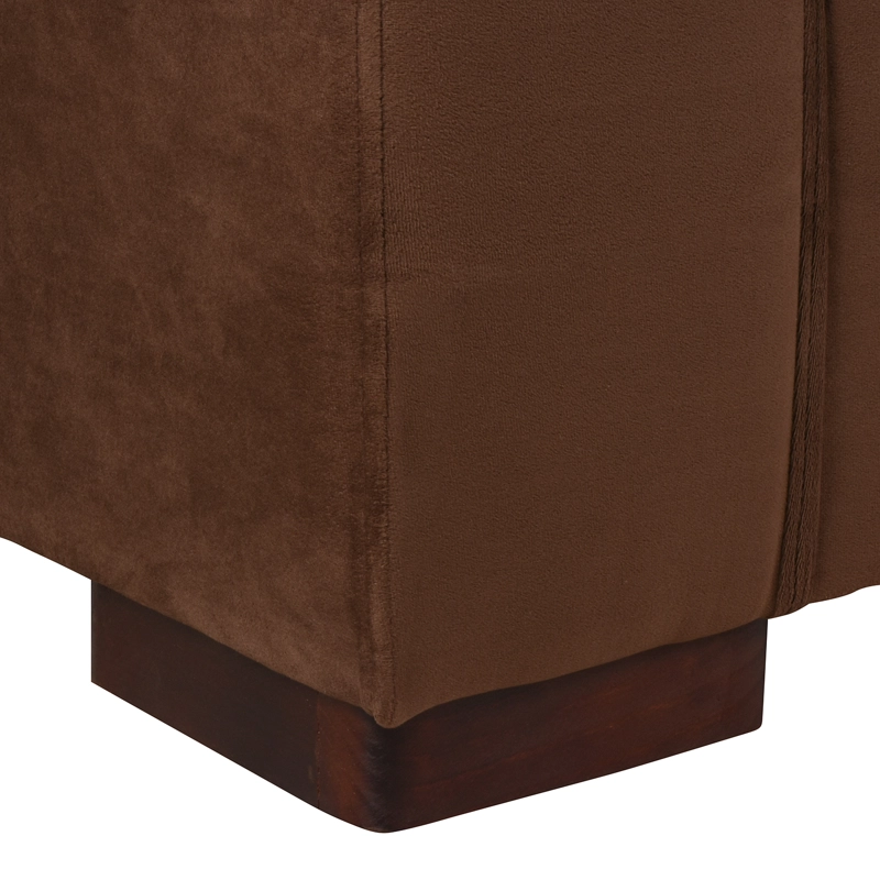 SOFÁ MUEBLES AMÉRICA NEO 3 CUERPOS FELPA CHOCO - 4