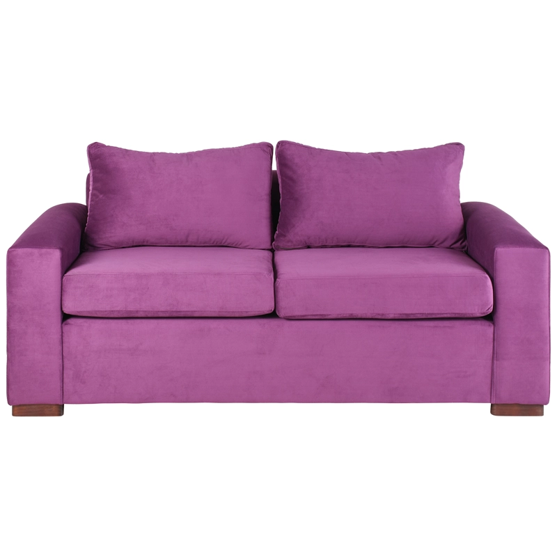SOFÁ MUEBLES AMÉRICA NEO 3 CUERPOS FELPA LILA - 1
