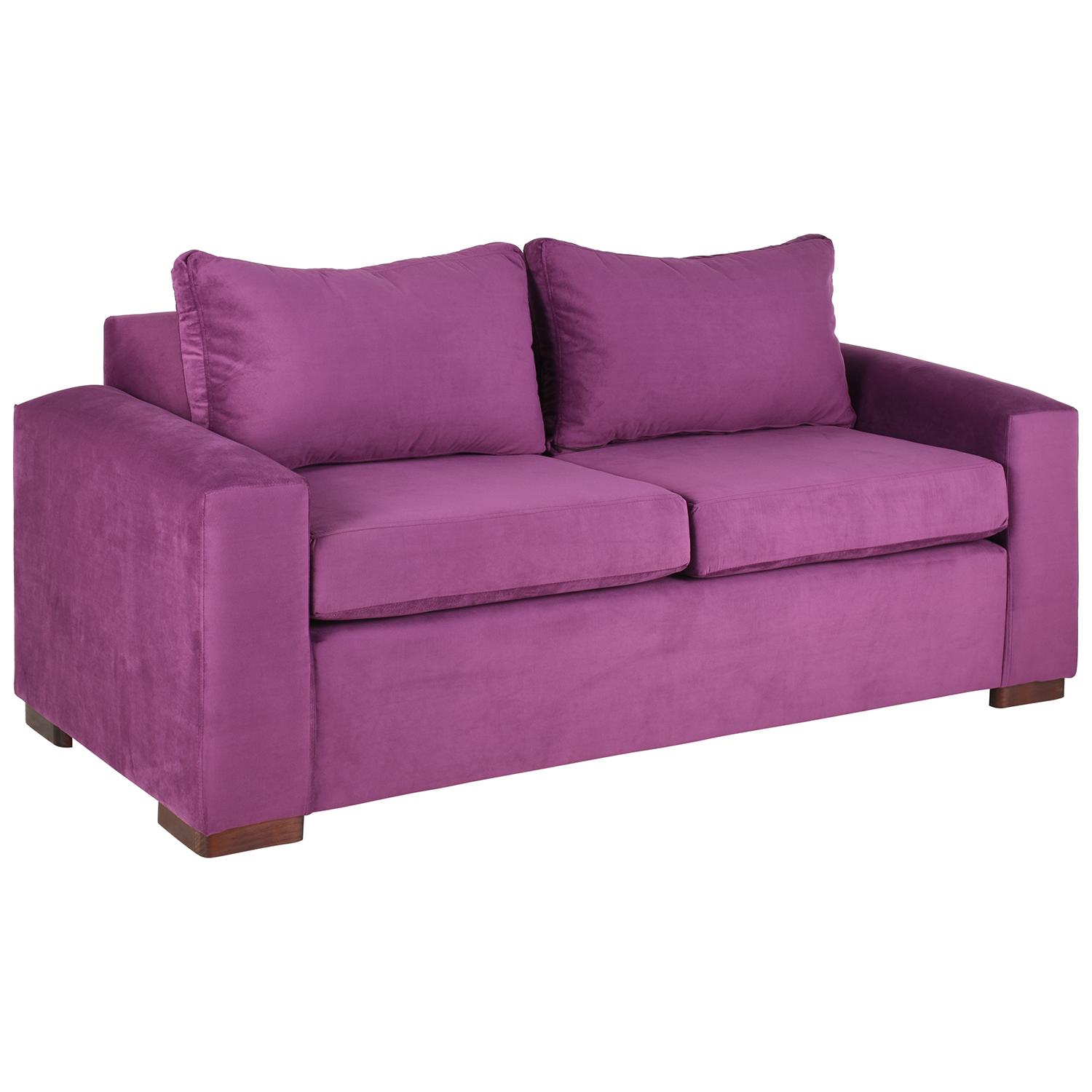 SOFÁ MUEBLES AMÉRICA NEO 3 CUERPOS FELPA LILA - 2