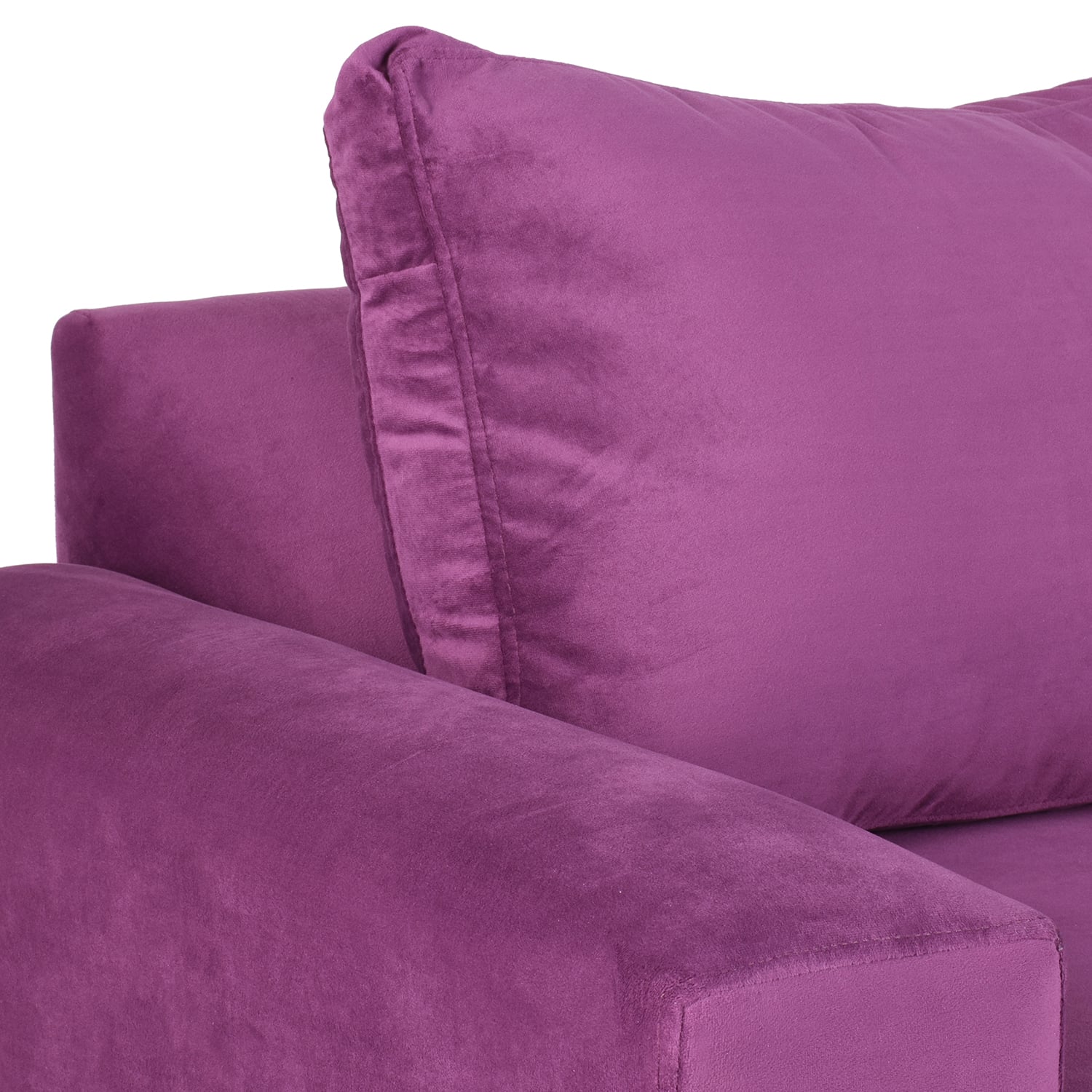 SOFÁ MUEBLES AMÉRICA NEO 3 CUERPOS FELPA LILA - 3