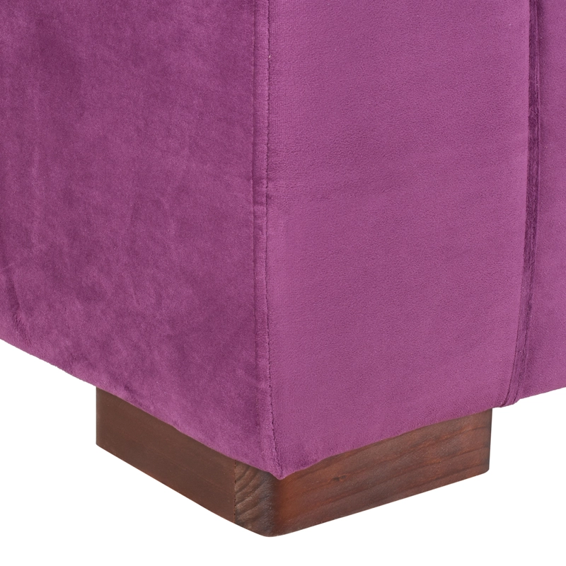 SOFÁ MUEBLES AMÉRICA NEO 3 CUERPOS FELPA LILA - 4