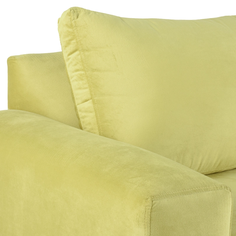 SOFÁ MUEBLES AMÉRICA NEO 3 CUERPOS FELPA PISTACHO - 3