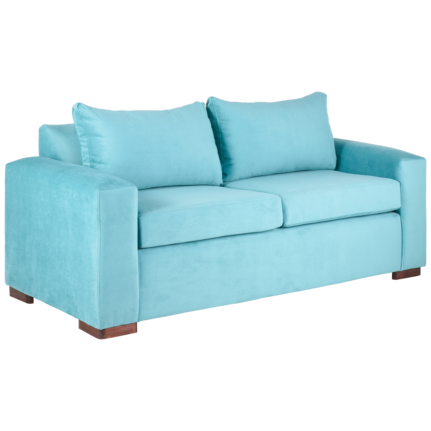 SOFÁ MUEBLES AMÉRICA NEO 3 CUERPOS FELPA TURQUESA - 2